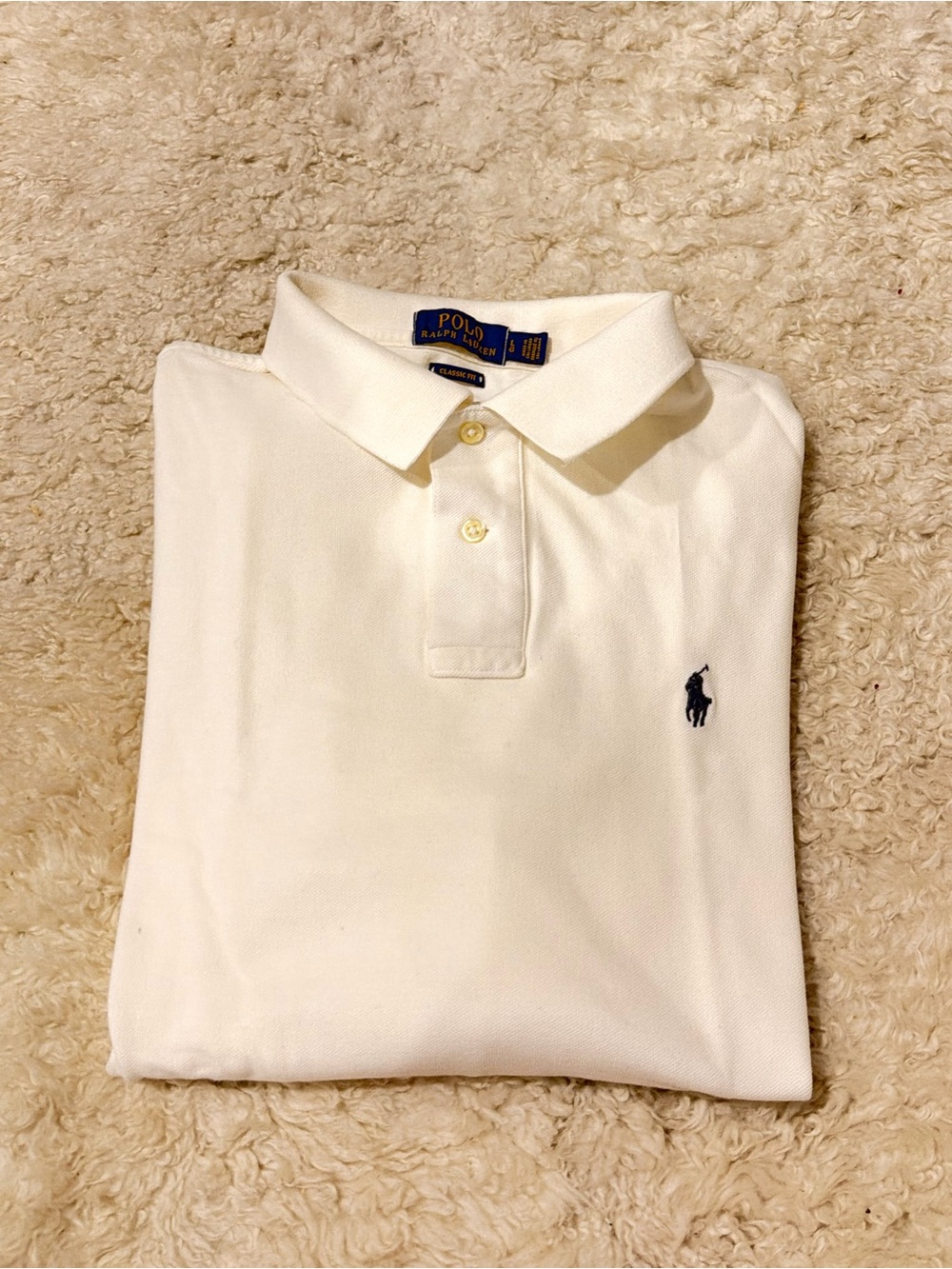 Very good! Polo by Ralph Lauren White Men's Classic Polo Shirt L